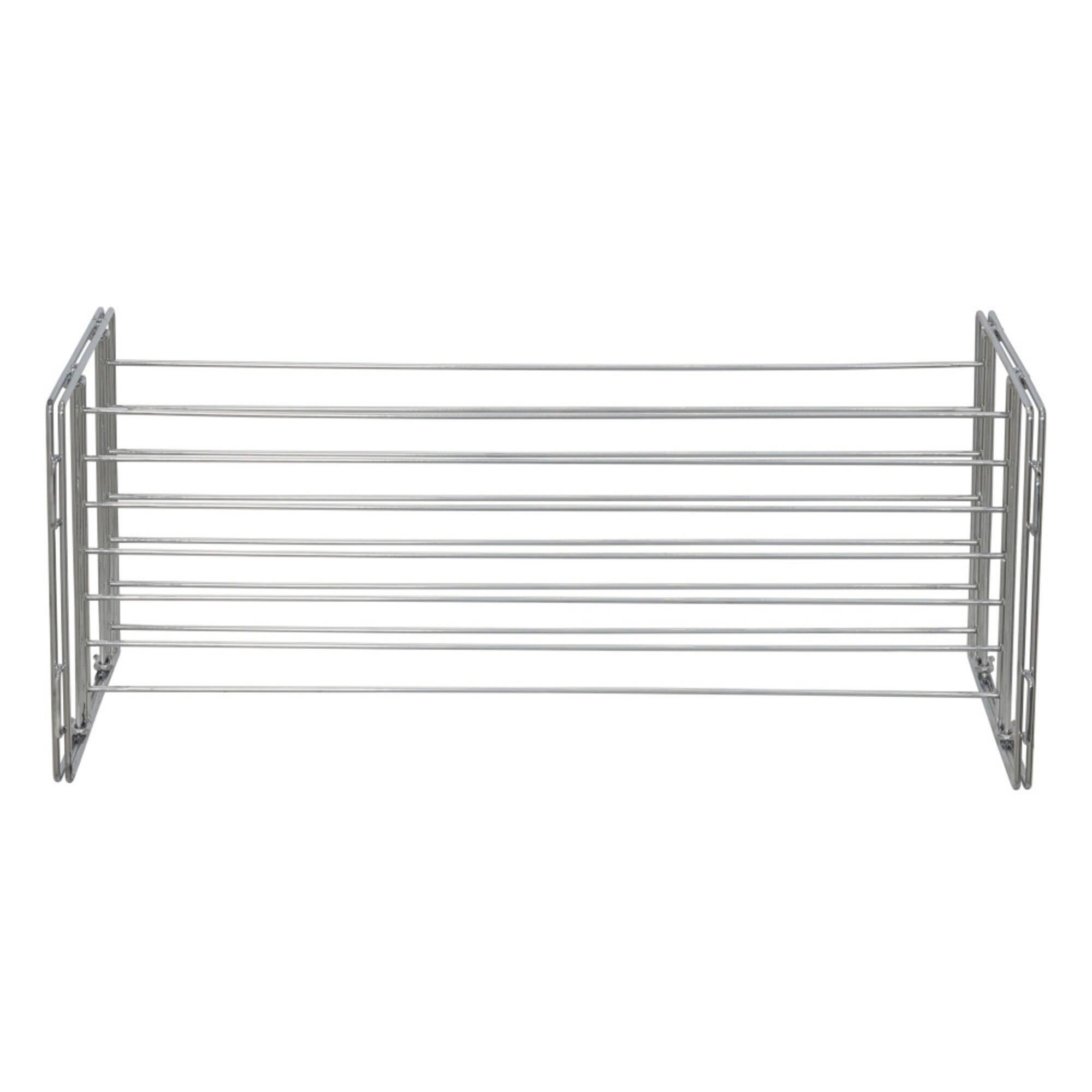 Household Essentials Stackable 2-Tier Metal Shoe Rack